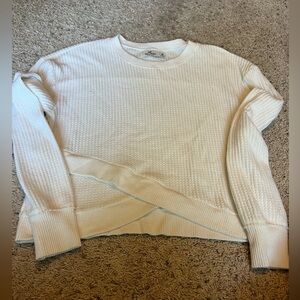 Hollister white sweater